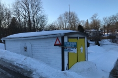 Small garage by road