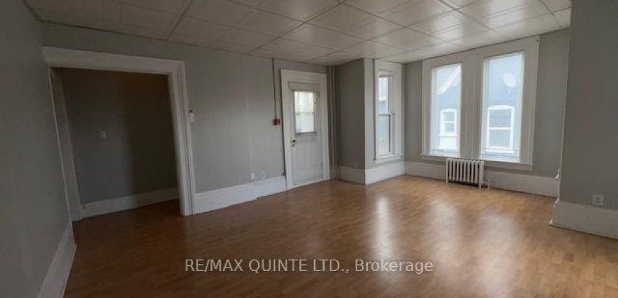 1 bedroom 1 bathroom apt for rent. 116 King Street Unit #3, Quinte West. $1750.00 + hydro and water