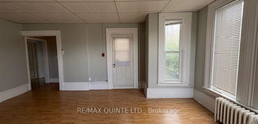 1 bedroom 1 bathroom apt for rent. 116 King Street Unit #3, Quinte West. $1,750+ hydro and water