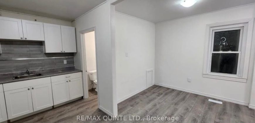 1 bedroom 1 bathroom apt for rent. 27 Dundas Street E, Unit #2, Quinte West, On. $1,450 all inclusive.