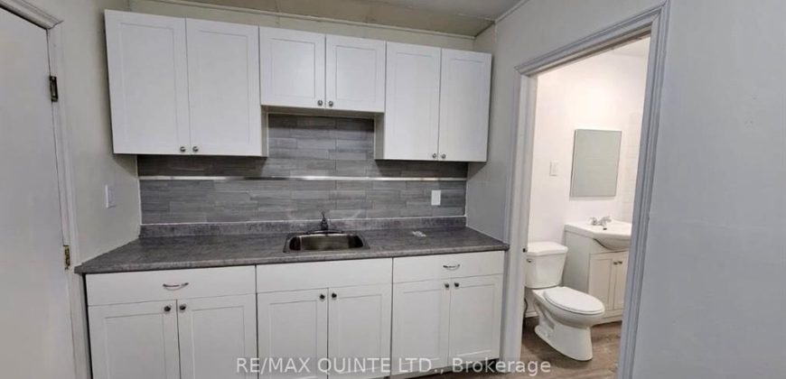 1 bedroom 1 bathroom apt for rent. 27 Dundas Street E, Unit #2, Quinte West, On. $1,450 all inclusive.