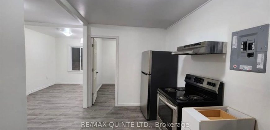1 bedroom 1 bathroom apt for rent. 27 Dundas Street E, Unit #2, Quinte West, On. $1,450 all inclusive.
